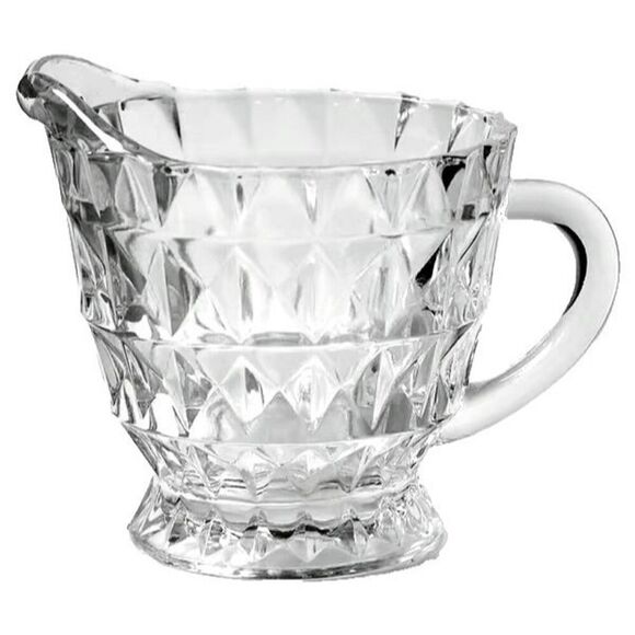 Jeannette Windsor Footed Creamer Depression Crystal 3 1/4-in Clear Pressed Glass - Picture 1 of 3